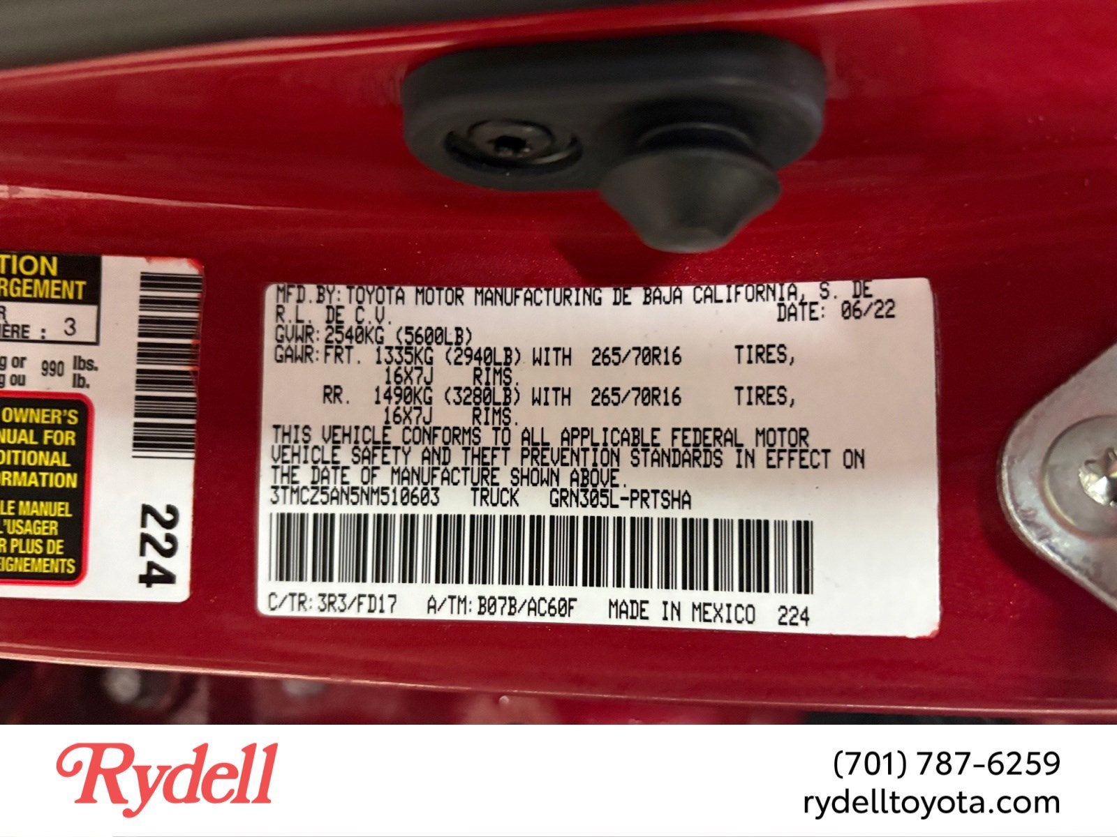 2022 Toyota Tacoma 4WD TRD Offroad