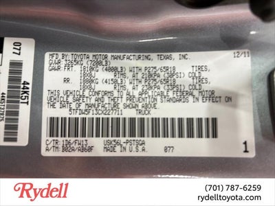 2012 Toyota Tundra 4WD Truck Grade 5.7L V8