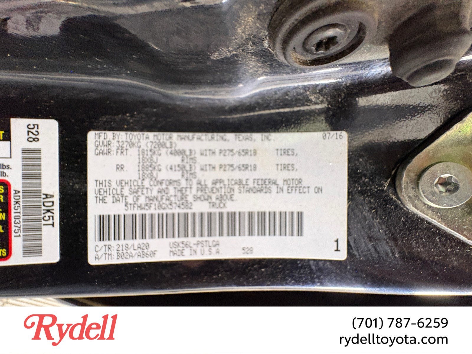 2016 Toyota Tundra 4WD Truck LTD