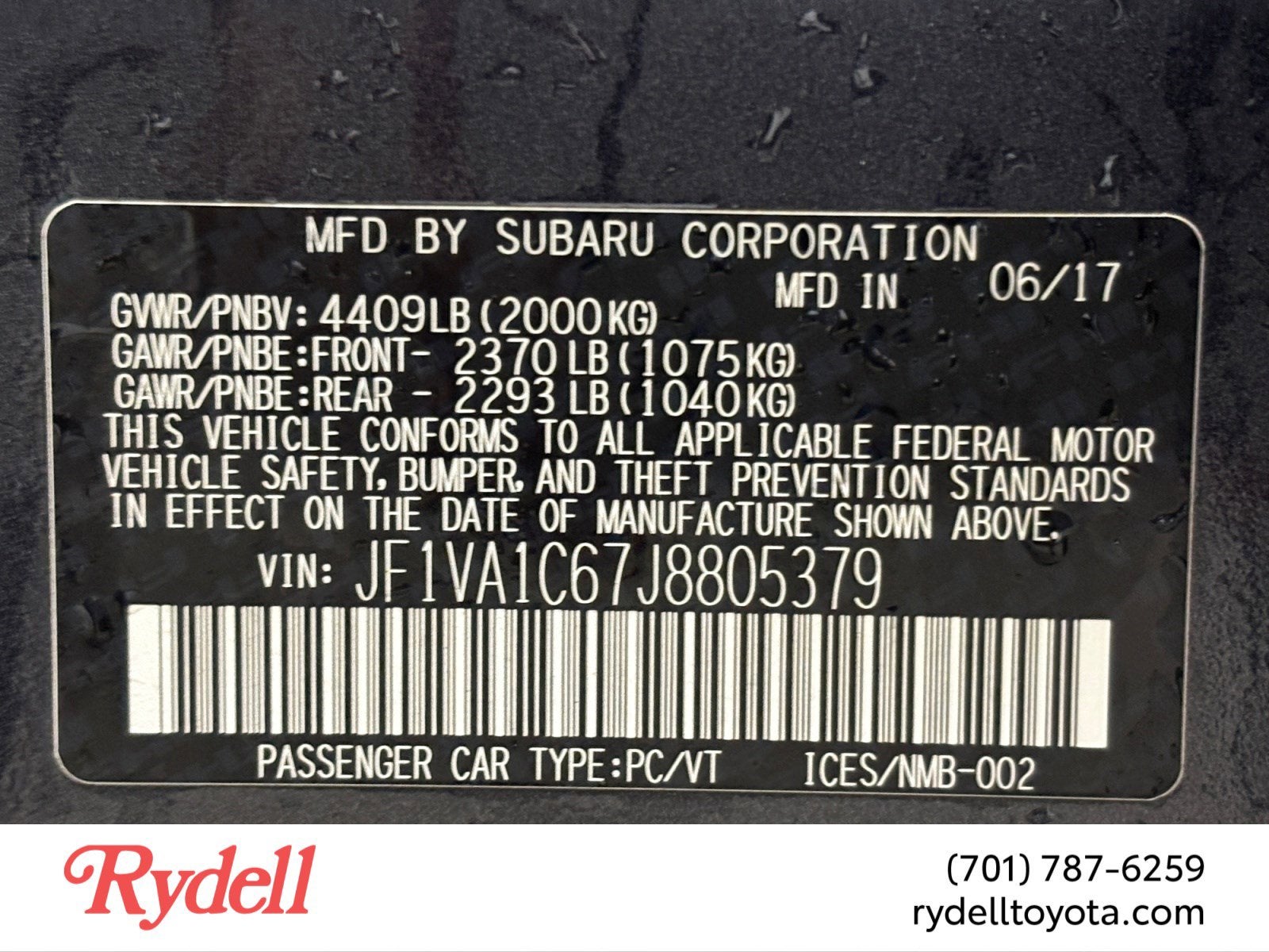 2018 Subaru WRX Premium