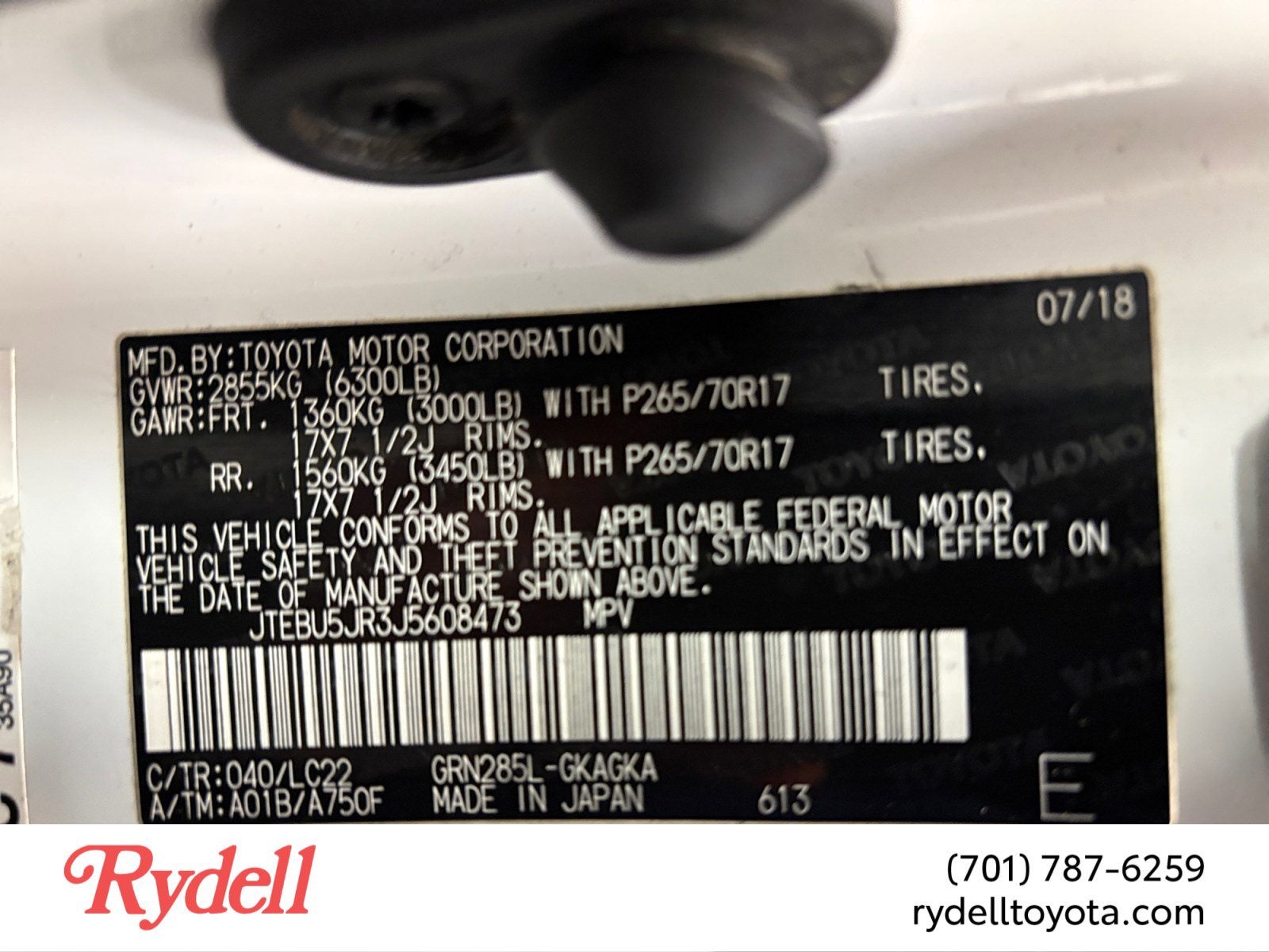 2018 Toyota 4Runner TRD Offroad Premium