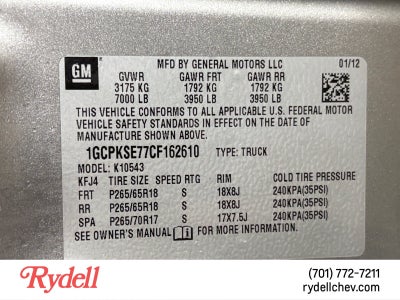 2012 Chevrolet Silverado 1500 LT