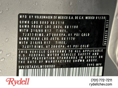 2020 Volkswagen Tiguan 2.0T SE