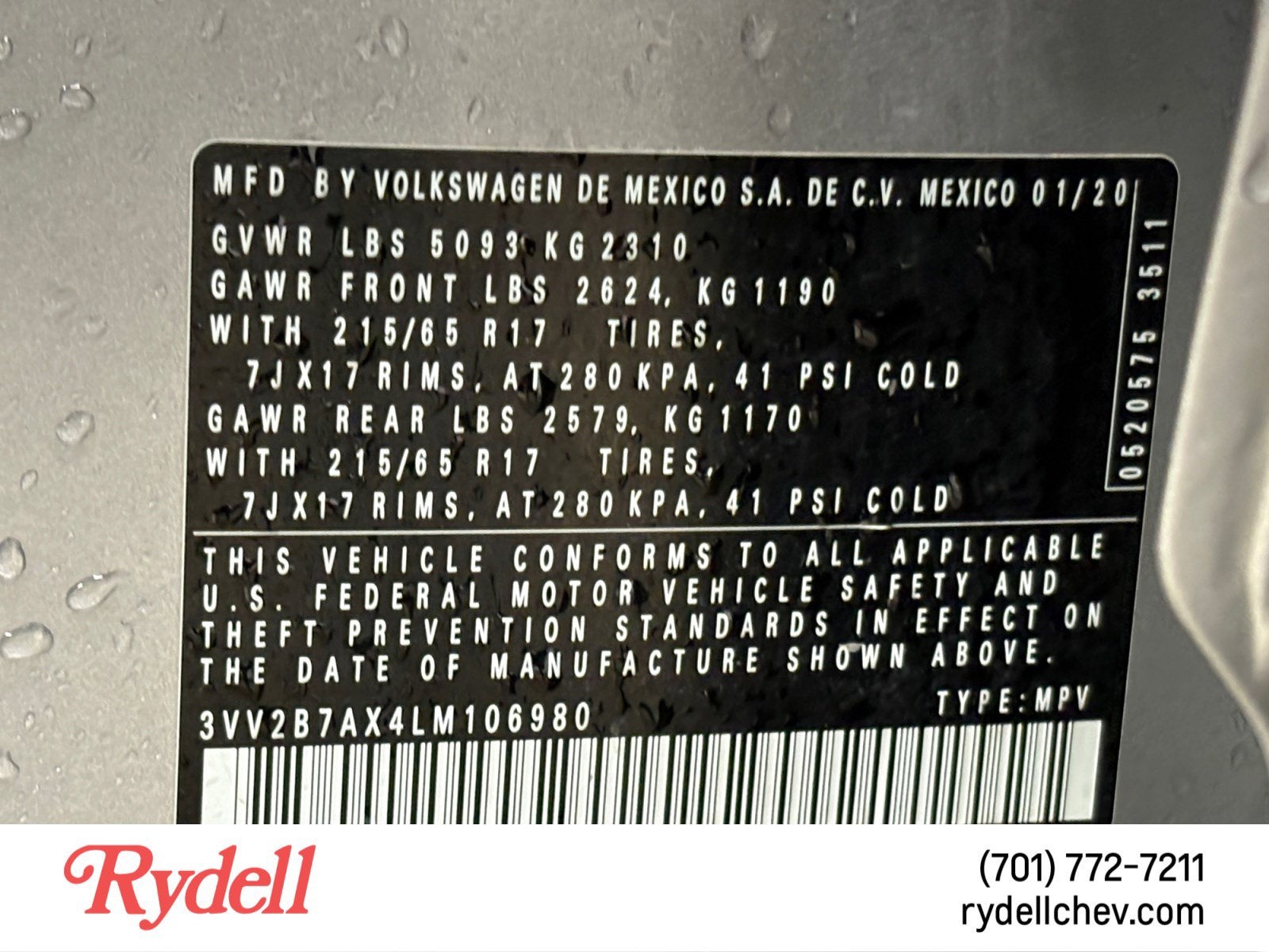 2020 Volkswagen Tiguan 2.0T SE