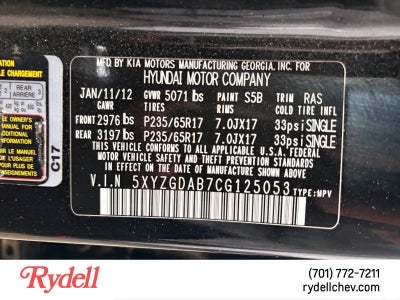 2012 Hyundai Santa Fe GLS
