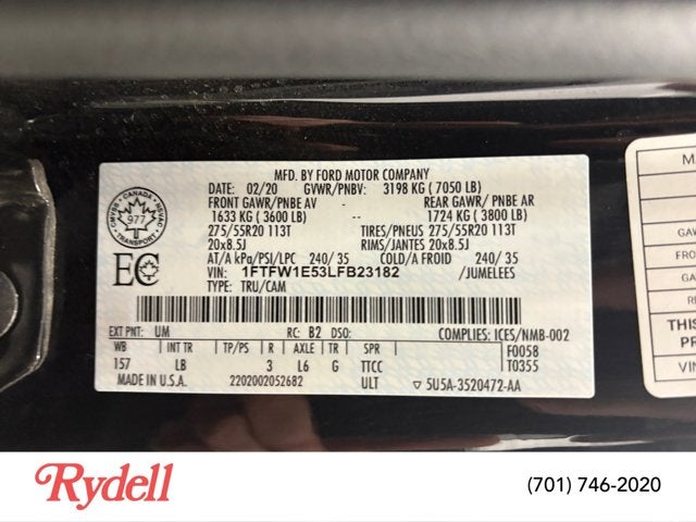 2020 Ford F-150 LARIAT