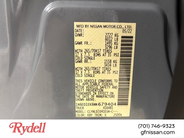 2022 Nissan Frontier PRO-4X