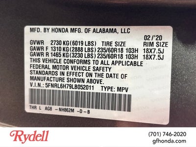 2020 Honda Odyssey EX-L