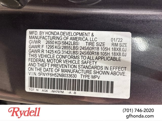 2022 Honda Pilot EX-L