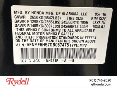 2016 Honda Pilot EX-L