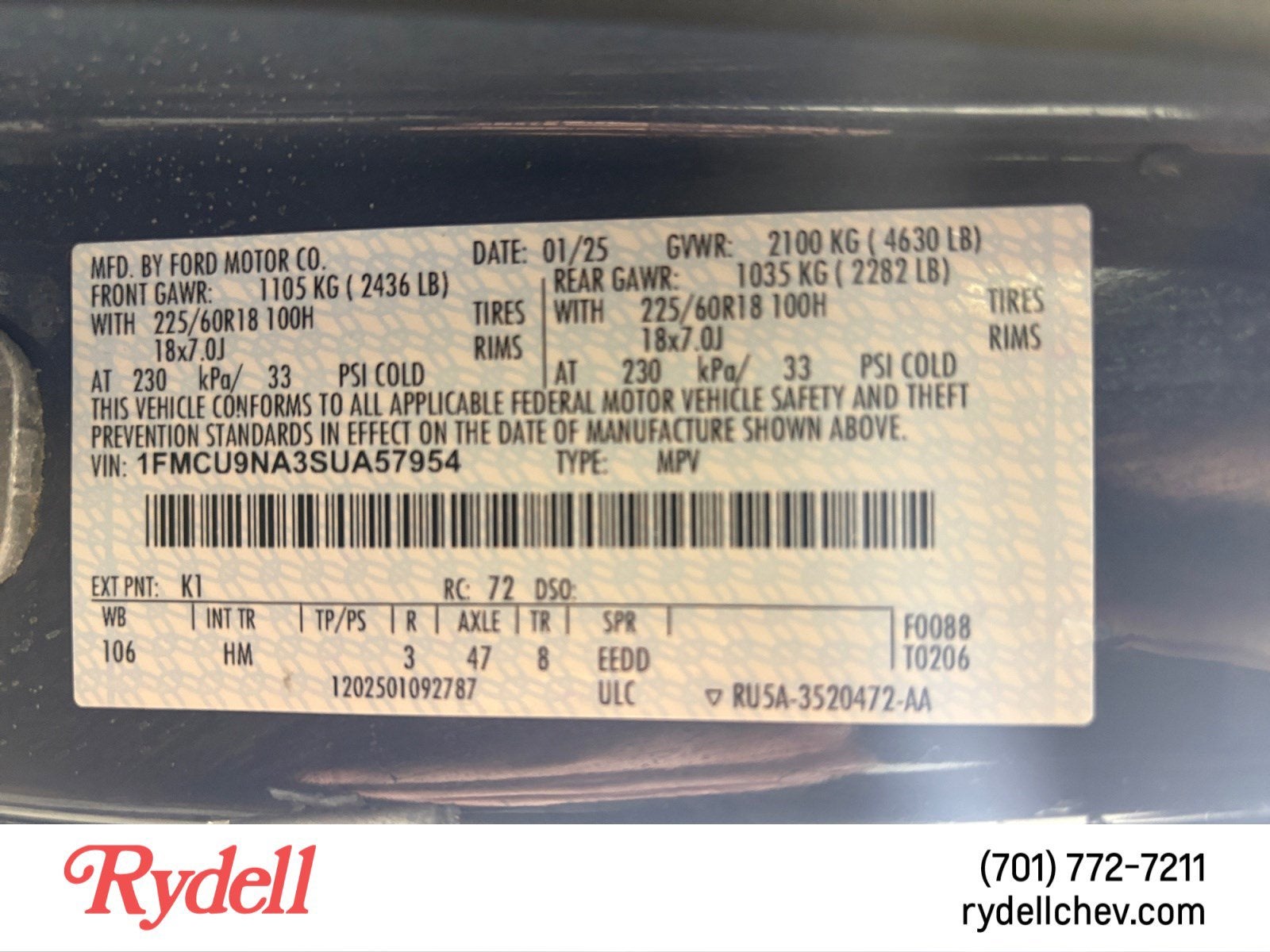 2025 Ford Escape ST-Line Select