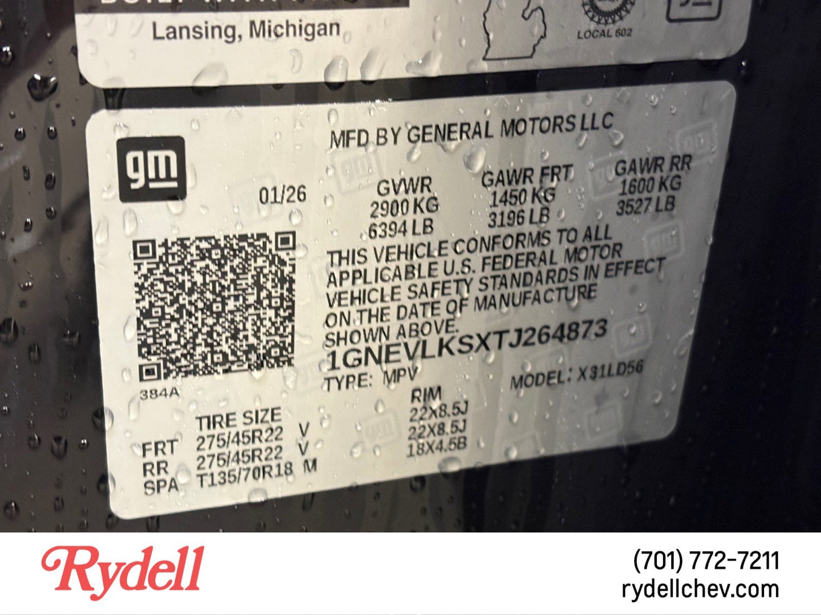 2026 Chevrolet Traverse RS