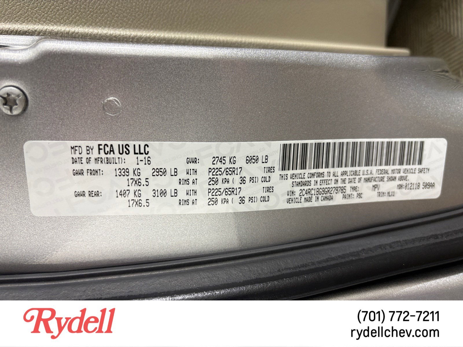 2016 Chrysler Town & Country Touring