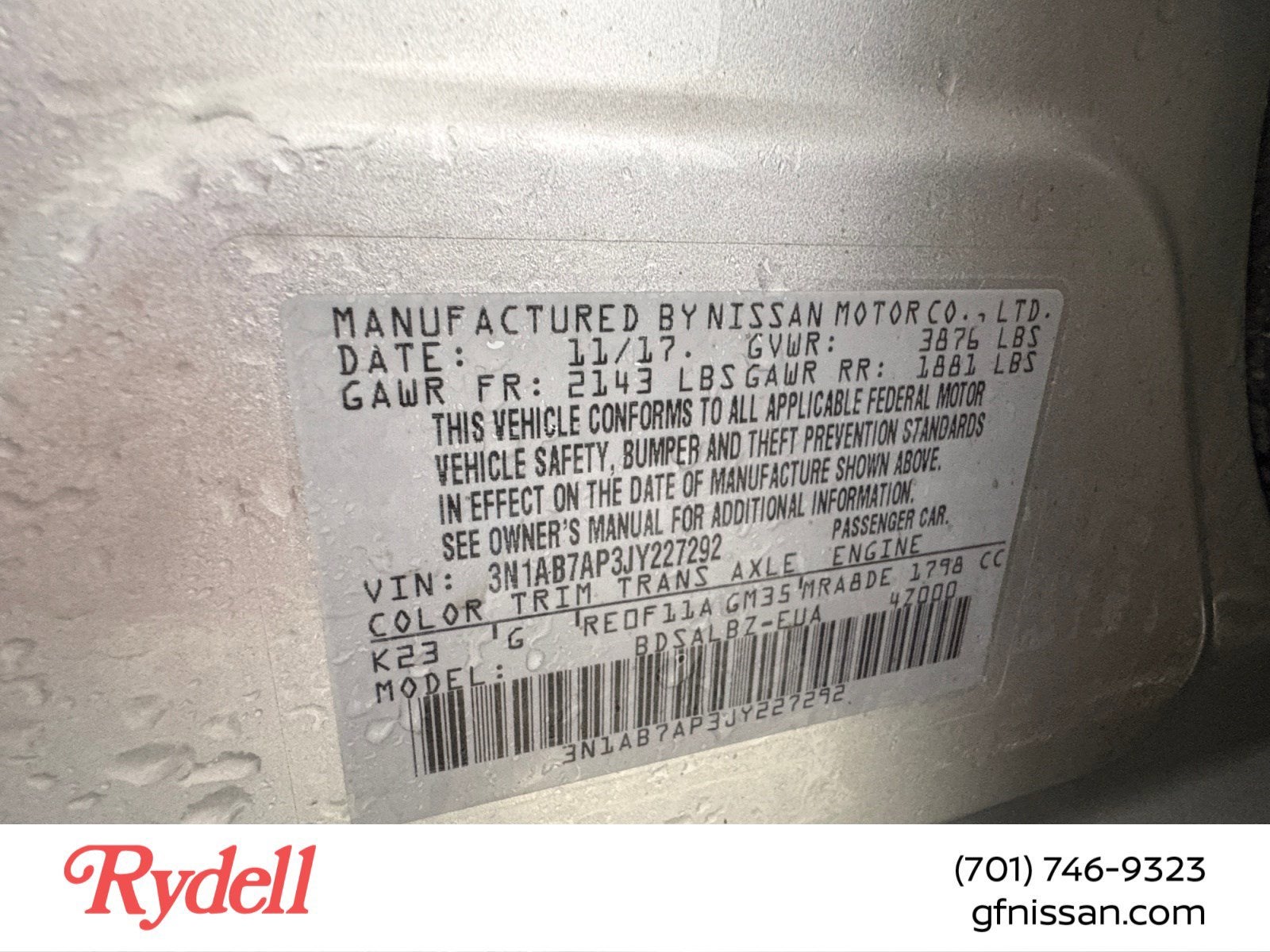 2018 Nissan Sentra S