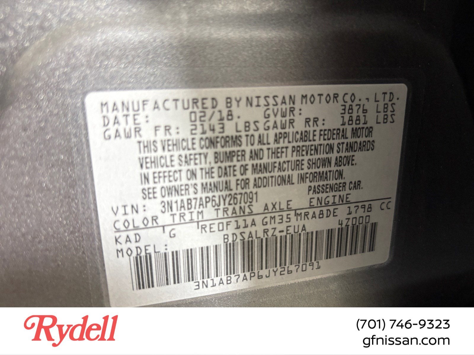 2018 Nissan Sentra SR