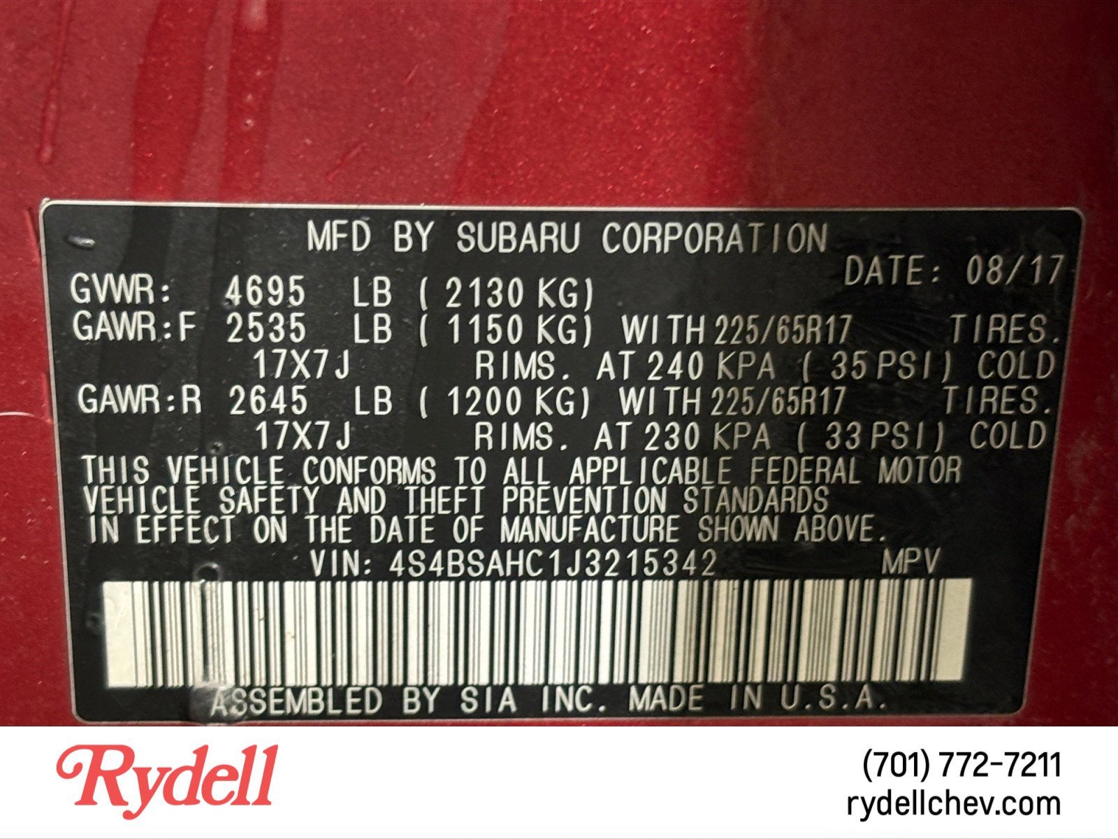 2018 Subaru Outback 2.5i Premium